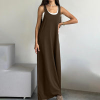 Vest And Nightgown Set Loose-fitting Long Dress Knitted