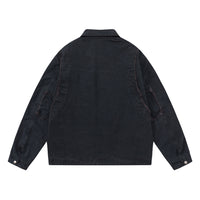 American Retro Loose Casual Long Sleeve Polo Collar Jacket