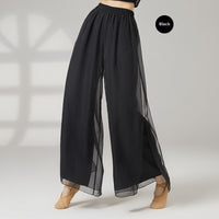 Womens Loose-fit Chiffon Pants For Classical Dance, Chinese-style
