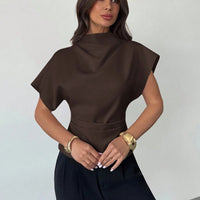 Asymmetrical Womens Fashion Blouse Top