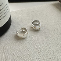 S925 Sterling Silver Gold And Silver Contrast Color XINGX Earrings