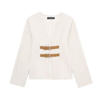 Fashionable Women's New Soft Coat With Strap