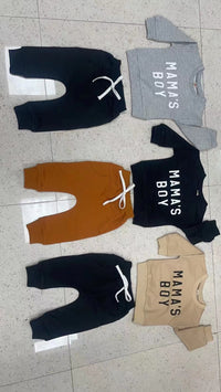 Children's Fashion Letter Print Sweatshirt Suit