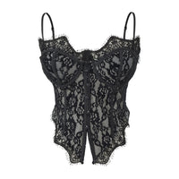 Sexy Lace Patchwork Fishbone Camisole