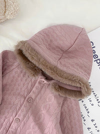 Baby Twist Rabbit Ears Hooded Romper Climbing Clothes