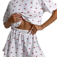Casual Shorts And Short-sleeve Womens Pajama Set Loungewear