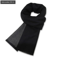 Mens Wool-Blend Plaid Scarf Winter Warmth & Extra Thickness
