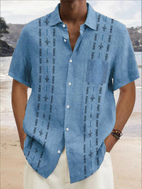Lapel Beach Short Sleeve Shirt