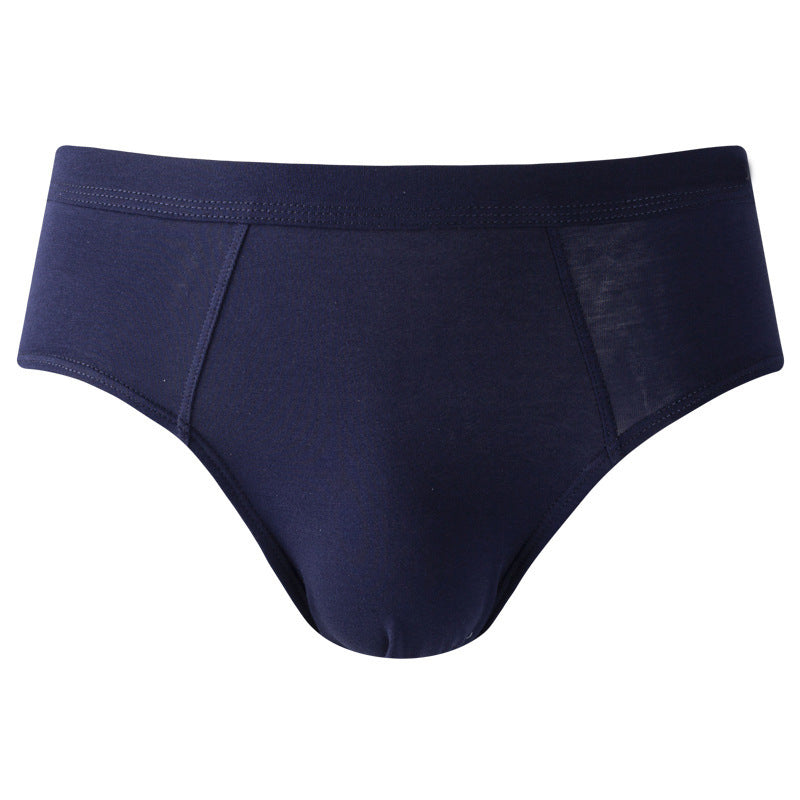 Cotton Skin-Friendly Soft U-Convex Design Solid Color Men's Briefs