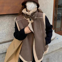 Western Style Berber Fleece Coat Motorcycle Vest