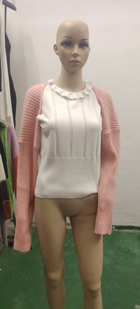 Wool Knitted Sexy Solid Color Ultra Short Long Sleeve