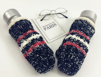 Color-mixing Warm Knitted Scarf Hat Glove Set