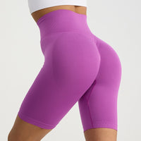 Summer Hip-shaping Belly-contracting Running Five-point Fitness Pants Women's High Waist