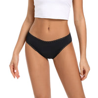 Thin Women's Physiological Underwear Lace Mid Waist Briefs