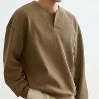 Mens Plus-Size Lightweight Crew-Neck Sweatshirt