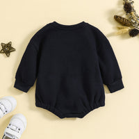 Infant Jumpsuit Solid Color Loose Long Sleeves Onesie