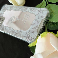 White Rose Mirror Mobile Phone Case Women's