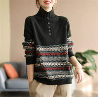 Turtleneck Fashion All-match Loose Knitted Sweater Autumn And Winter New
