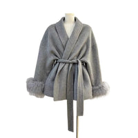 Fox Fur Double-sided Temperament Wool Overcoat