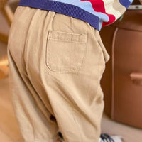 Spring And Autumn Baby Japanese Style All-matching Baby Color Ankle-tied Slacks Loose