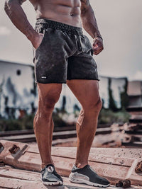 Men's Retro Casual Sports Shorts With Fur Edges