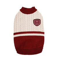 Preppy Style Dog Winter Warm Clothes Teddy Bichon Color Matching Sweater Small Dog Sleeveless Pet Clothes Wholesale