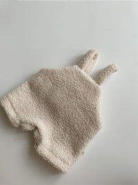 Baby Thickened Fleece Overalls Boy Baby Bodysuit Shorts