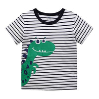 Summer Children's Cute Printed Embroidered Short-sleeved Cartoon T-shirt