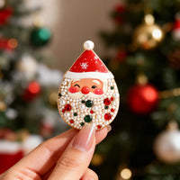 Diamond-encrusted Christmas Wreath Brooch For Clothing
