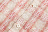 Irregular Pocket Personality Design Loose Plaid Shirt High Street Tide