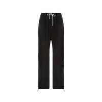 Drawstring Leisure Elastic Waist Pants On Both Sides