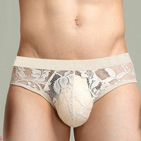 Men's Low Waist Lace Briefs