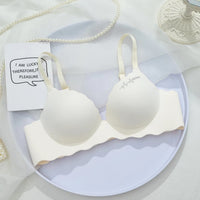 British Letters Girl's Underwear Non-steel Ring Adjustable Gathered Without Trace Bra