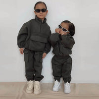Clothing Boys And Girls Western Style Fashion Sweater Two-piece Children's Casual Sports Sets