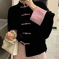 New Chinese Style National Style Chinese Knot Button Coat High-grade Temperament