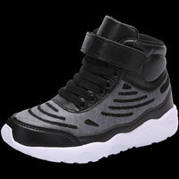 Flying Woven High-top Velcro Casual Shoes Fluorescent Shoes Led Luminous Shoes