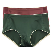 Mid-waist Silk Underwear Antibacterial Comfortable Seamless Classic Girl
