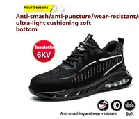 Anti Smashing And Puncture Flying Fabric Lightweight And Comfortable Air Cushion Shock Absorption Protective Work Shoes