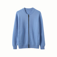 Fallwinter Mens Clothing Short Slim-fit Warm Crew-neck Cardigan Knitted Baseball Jacket