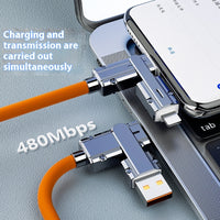 Mech Four-in-one Fast Charge Data Cable