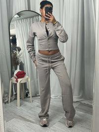 Springautumn New Casual Set Solid Color Buttoned Up