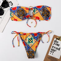 New European And American Printed Split Bikini Swimsuit