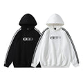 Street American Side Three Horizontal Striped Hooded Sweater Spring And Autumn Men