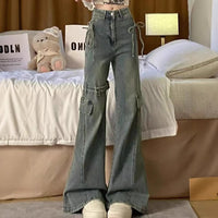 Womens Retro Flared Denim Jeans