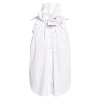 Stand Collar Loose Shirt Women's Summer New Sleeveless Shirt