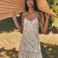 Three-dimensional Flower Patchwork Strap Dress For Women