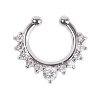 No Holes For Body Piercing With Alloy Diamond False Nose Ring