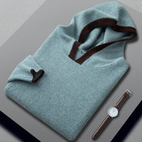 Men's Loose Ingot Needle Contrast Color Cashmere Sweater