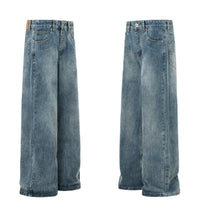 Retro Washed Flared Jeans Trendy Brand Wide Casual Long Pants