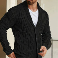 Printed Knit Cardigan Casual Long Sleeve Sweater